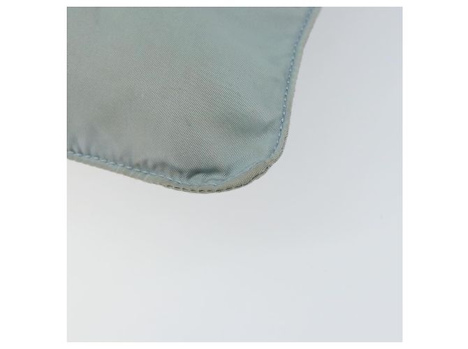 PRADA Schultertasche Nylon Hellblau Silber Authentisch 156862 - Ansicht 16