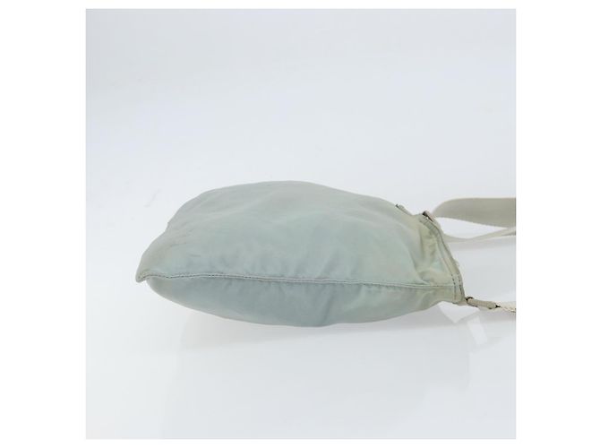 PRADA Schultertasche Nylon Hellblau Silber Authentisch 156862 - Ansicht 3