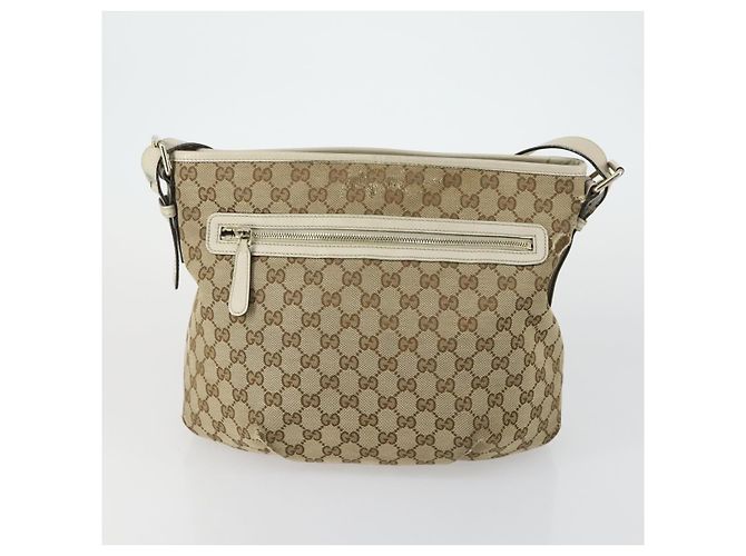 Borsa a Spalla GG Canvas Gucci 2 Set Beige Auth 156389 - vista 2