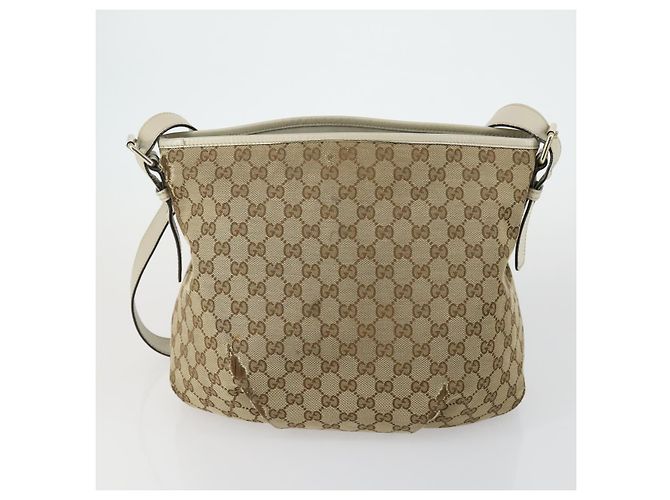 Borsa a Spalla GG Canvas Gucci 2 Set Beige Auth 156389 - vista 3