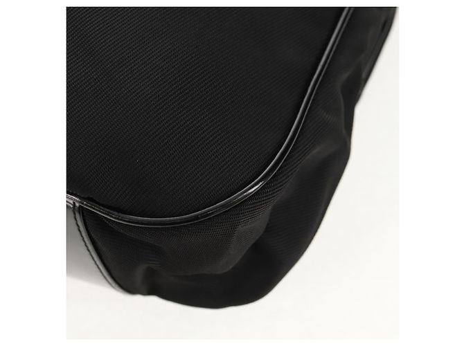 Borsa a mano in nylon Gucci Bamboo 2 vie nera oro 001 2058 1577 5 Auth gh1412 Nero D'oro - vista 16
