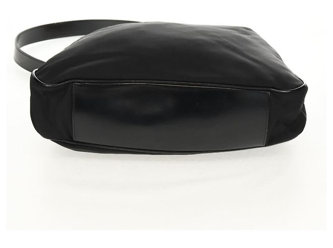 Borsa a mano in nylon Gucci Bamboo 2 vie nera oro 001 2058 1577 5 Auth gh1412 Nero D'oro - vista 5