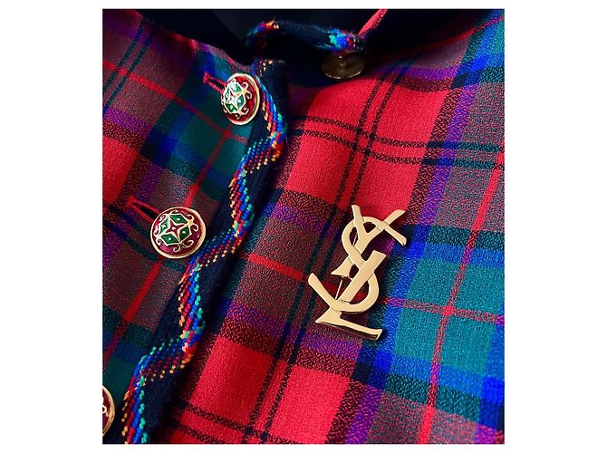 Spilla logo YSL Yves Saint Laurent D'oro - vista 6