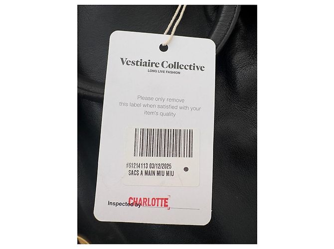 Borsa in pelle Vitello Miu Miu Nero - vista 7