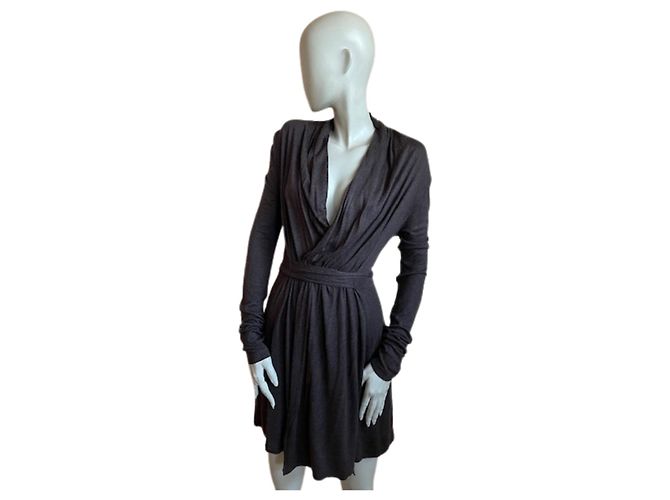 Max & Co Fluider Wickelkleid – Zeitlose Eleganz Dunkelbraun - Ansicht 5