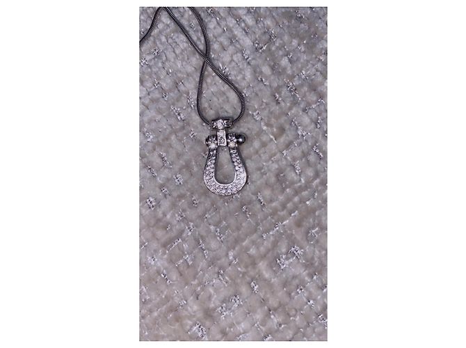 Collana con pendente Fred Force 10 oro bianco Argento - vista 3