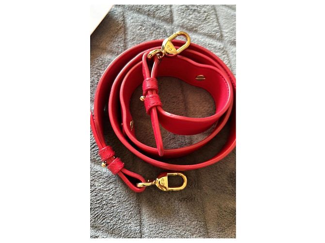 Borsa a mano Christian Dior Lady Dior in agnello rosso - vista 14