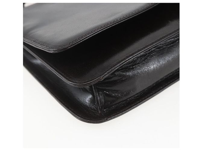 PRADA Borsa a Spalla con Catena Pelle plastica Marrone Scuro Auth am10365V - vista 14