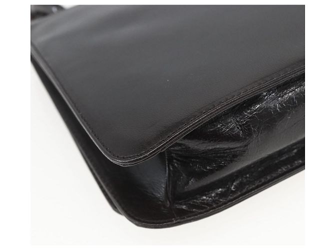 PRADA Borsa a Spalla con Catena Pelle plastica Marrone Scuro Auth am10365V - vista 16