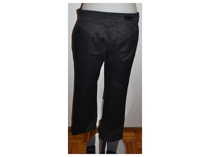 Pantaloni Burberry in cotone elasticizzato nero - vista 2