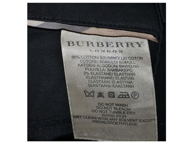 Pantaloni Burberry in cotone elasticizzato nero - vista 5