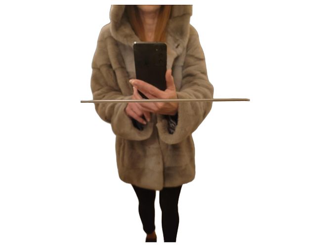 Chaqueta de visón gris Yves Salomon - vista 2