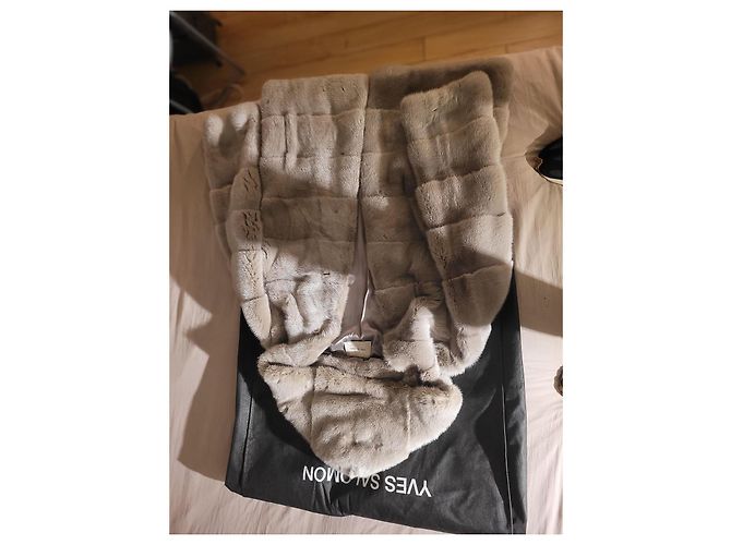 Chaqueta de visón gris Yves Salomon - vista 5