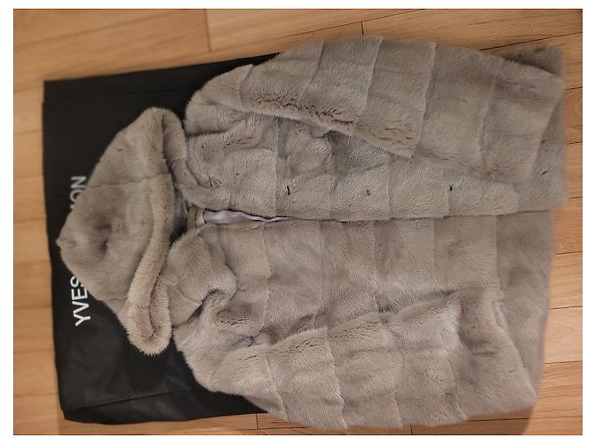 Chaqueta de visón gris Yves Salomon - vista 6