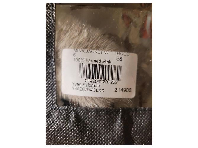 Chaqueta de visón gris Yves Salomon - vista 9