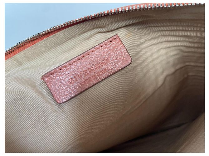 Clutch Givenchy in pelle beige rosa - vista 10