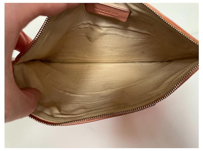 Clutch Givenchy in pelle beige rosa - vista 9