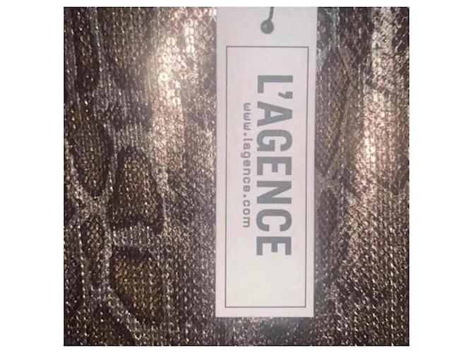 L'Agence Pailletten Mini Kleid Python Print Silber - Ansicht 3