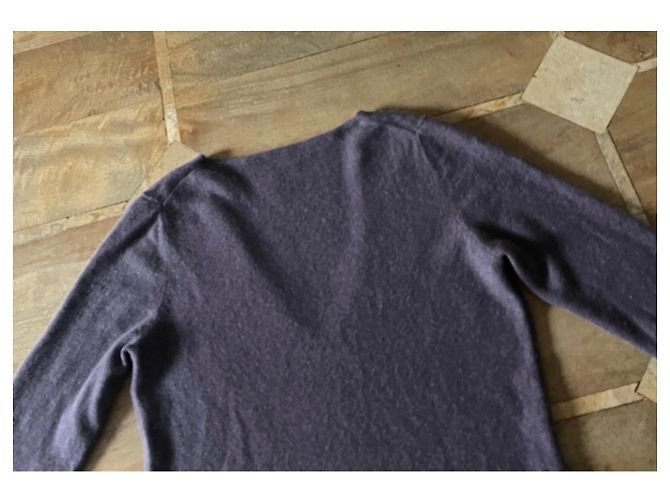 Autre Marque Jersey de cachemira gris malva, cuello en V - T. 36 o S Púrpura - vista 6