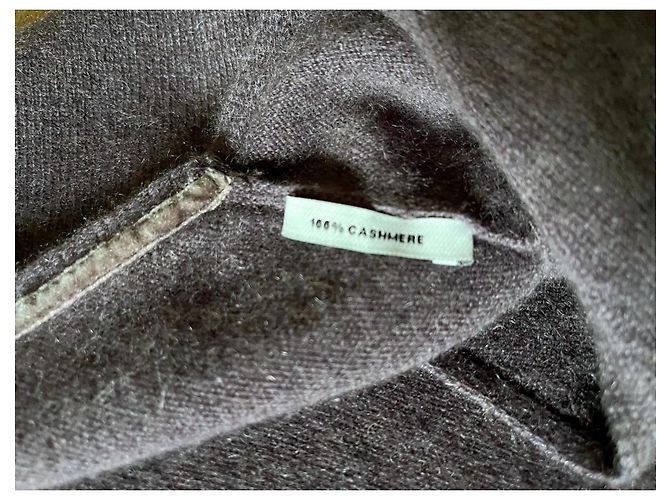 Autre Marque Jersey de cachemira gris malva, cuello en V - T. 36 o S Púrpura - vista 8