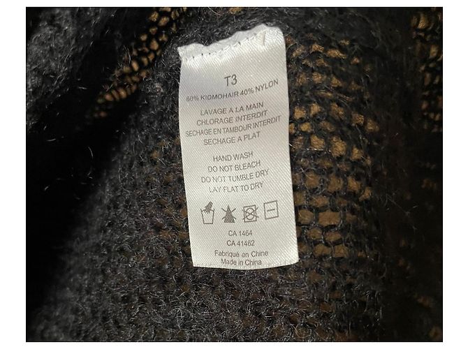 Schwarzer Pullover mit weitem Ausschnitt Kid Mohair Des petits hauts T.S - Ansicht 7
