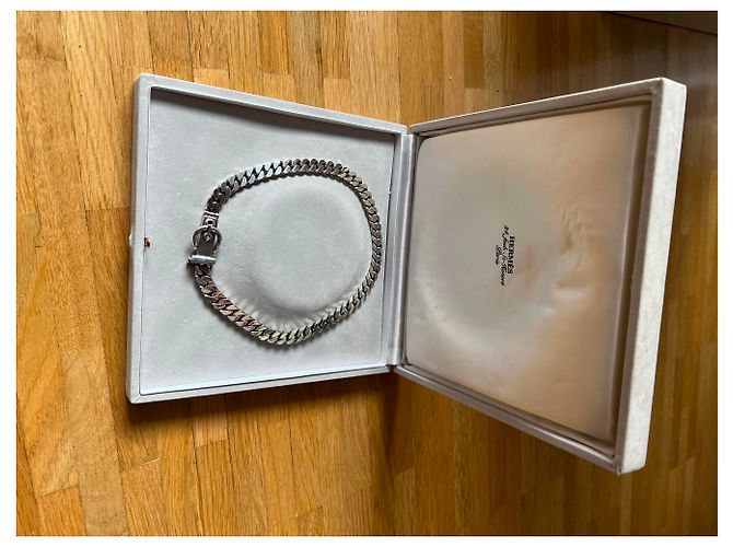 Hermès Collar Hebilla de Silla Plata - vista 2