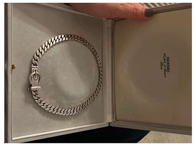 Hermès Collar Hebilla de Silla Plata - vista 5