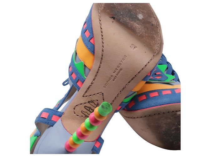 Sandali con lacci e perline Sophia Webster in pelle multicolore - vista 10
