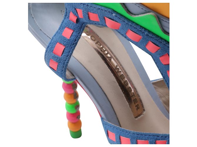 Sandali con lacci e perline Sophia Webster in pelle multicolore - vista 8