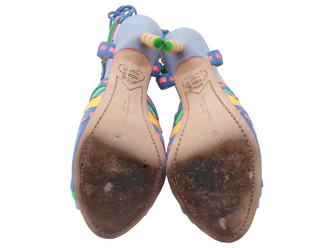Sandali con lacci e perline Sophia Webster in pelle multicolore - vista 9