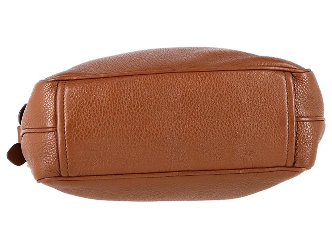 Borsa a tracolla Prada Medium Vitello Phenix con doppia zip in pelle marrone - vista 4