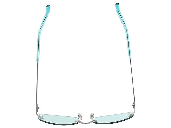 Gafas de sol sin montura Acne Studios en metal turquesa - vista 4