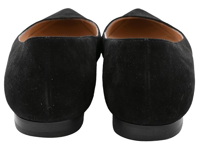 Gianvito Rossi Ballerine Gianvito in Camoscio Nero - vista 3