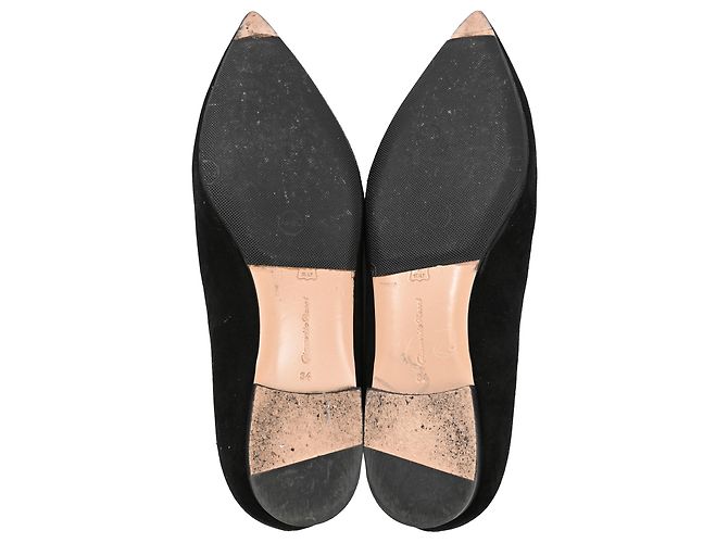 Gianvito Rossi Ballerine Gianvito in Camoscio Nero - vista 6