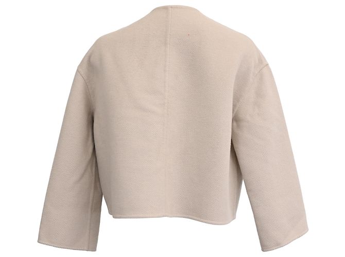Hermès-Jacke mit Schnallendetail aus beigem Kaschmir - Ansicht 3
