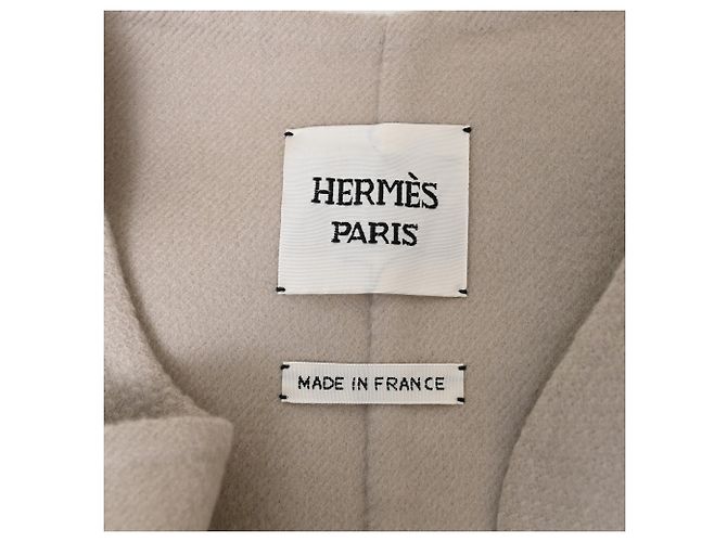 Hermès-Jacke mit Schnallendetail aus beigem Kaschmir - Ansicht 5