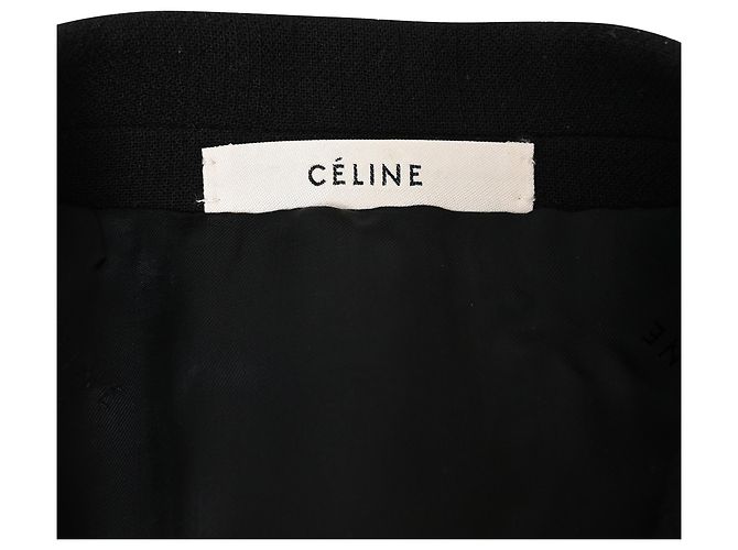 Edge Céline Blazer Doble en Lana Negra Celine Negro - vista 4