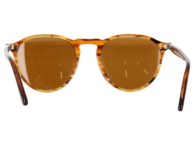 Gafas de sol redondas de acetato marrón carey Persol 3286S Castaño Roja - vista 3