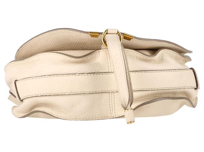 Bolsa Chloé Marcie em couro de bezerro marfim - vista 4
