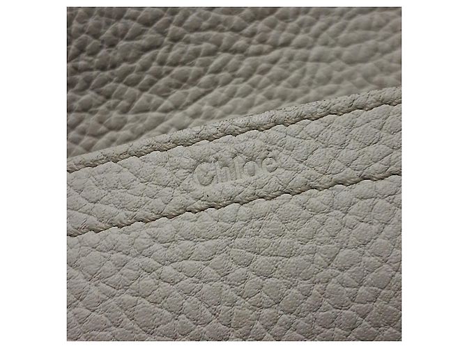 Bolsa Chloé Marcie em couro de bezerro marfim - vista 8