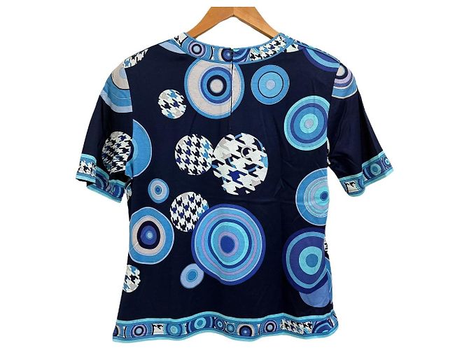 Blusa de seda estampada LEONARD FASHION Azul Azul marino - vista 2