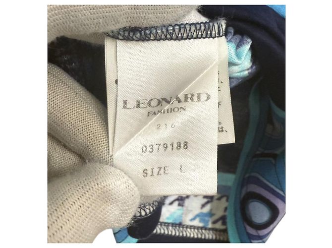 Blusa de seda estampada LEONARD FASHION Azul Azul marino - vista 4