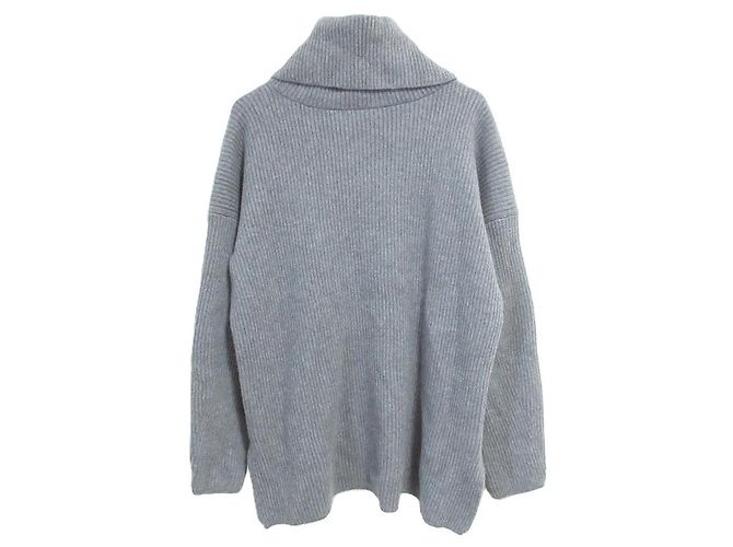 Autre Marque Rippstrick-Turtleneck-Pullover 9G Drawer Braun - Ansicht 2