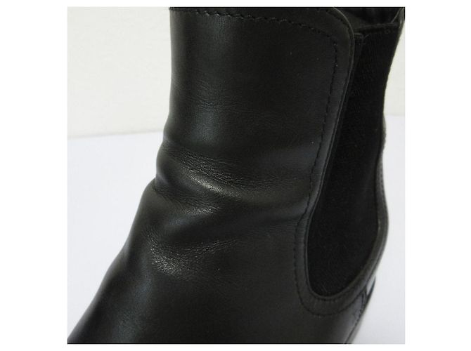 Prada Leder Chelsea Boots Schwarz - Ansicht 11