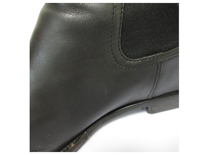 Prada Leder Chelsea Boots Schwarz - Ansicht 14