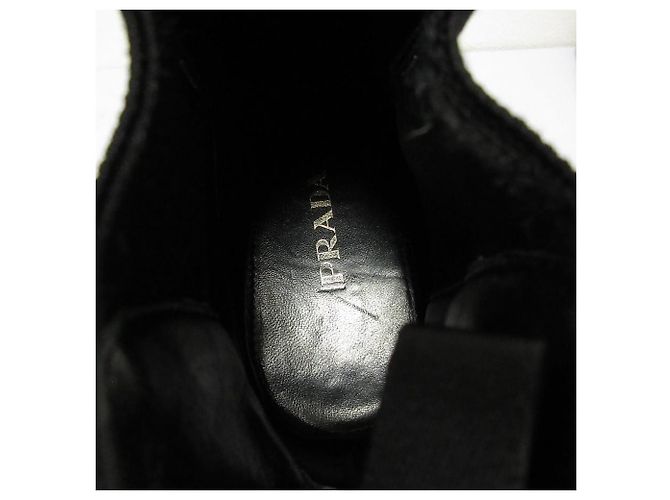 Prada Leder Chelsea Boots Schwarz - Ansicht 16