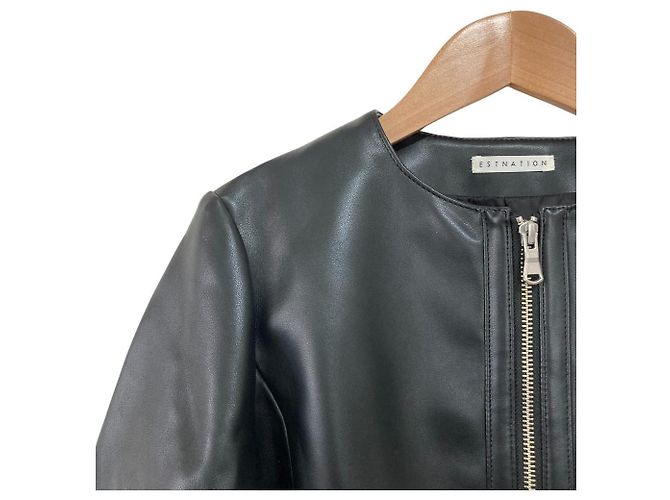 Autre Marque Blusón con cremallera sin cuello ESTNATION Negro - vista 2