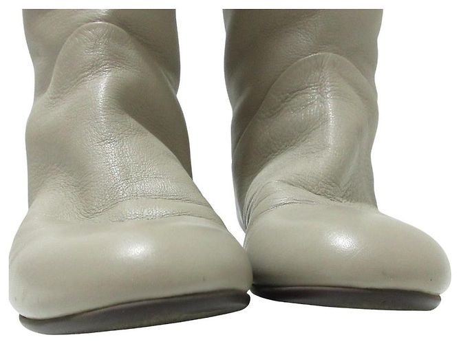 Autre Marque Botas largas de cuero y piel de conejo Giuseppe Zanotti Castaño - vista 6