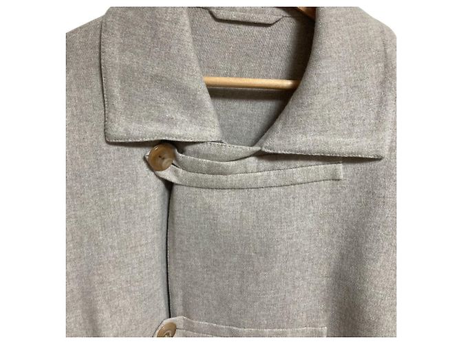 Autre Marque Abrigo de doble tejido Merino 45R Castaño - vista 4