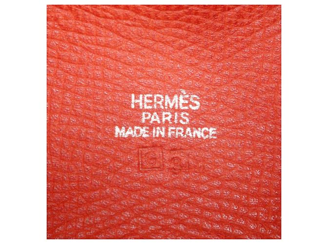 Bolsito de cuero Vespa Hermès Naranja - vista 14